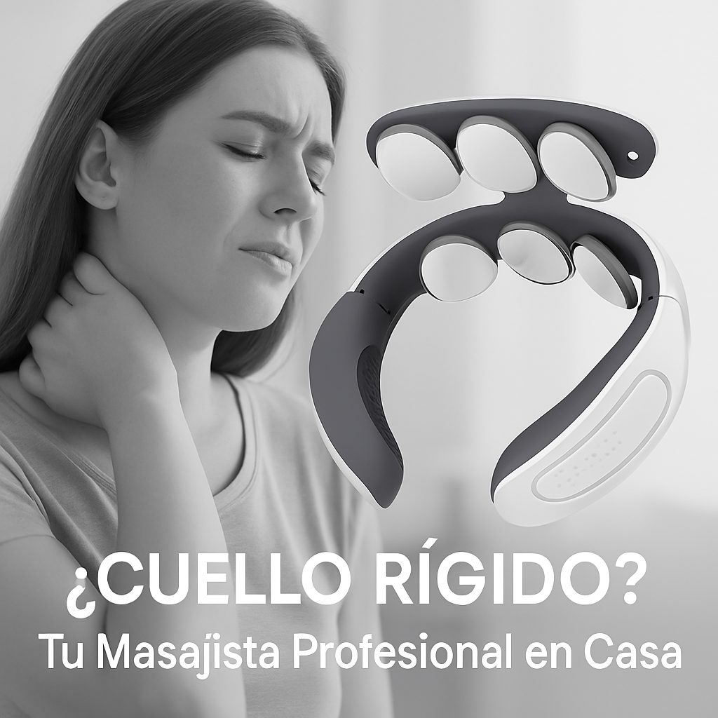 🔥 Masajeador Pro Cervical Térmico 6 Cabezas – Alivio Instantáneo y Profesional